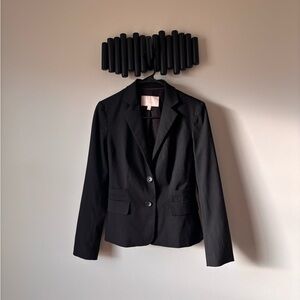 Banana Republic Black Two-Button Tailored Blazer